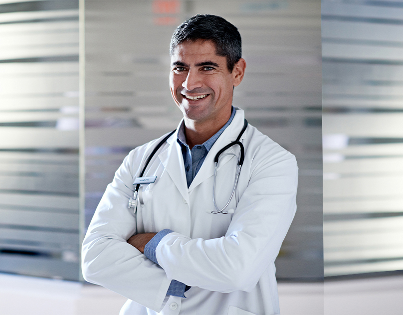 Coronavirus Vaccine Researcher Looking At Camera