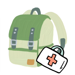 Backpack with your travel checklist 